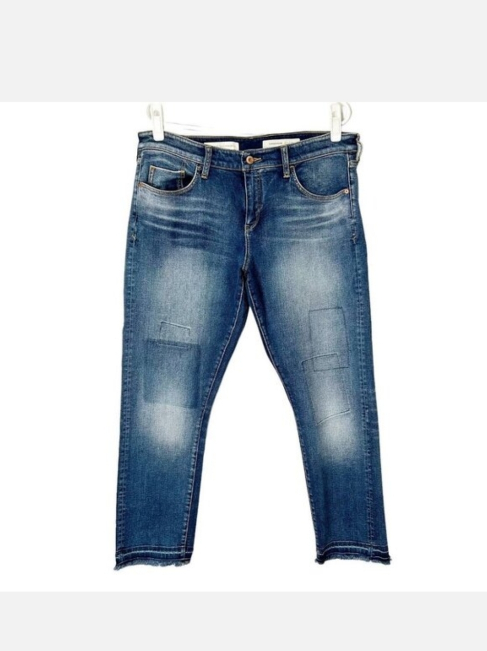 AnthropologiePilcro Slim Boyfriend Jeans Womens Size31 Ankle Frayed